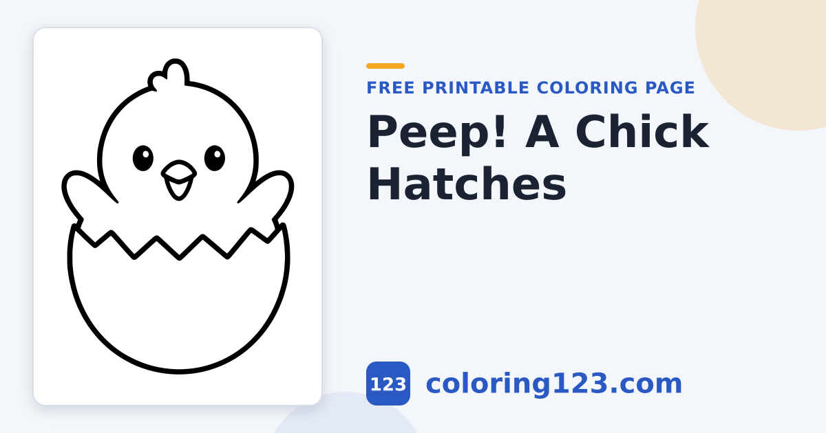 Check Colring Baby Chick Hatching Coloring Page · Coloring123