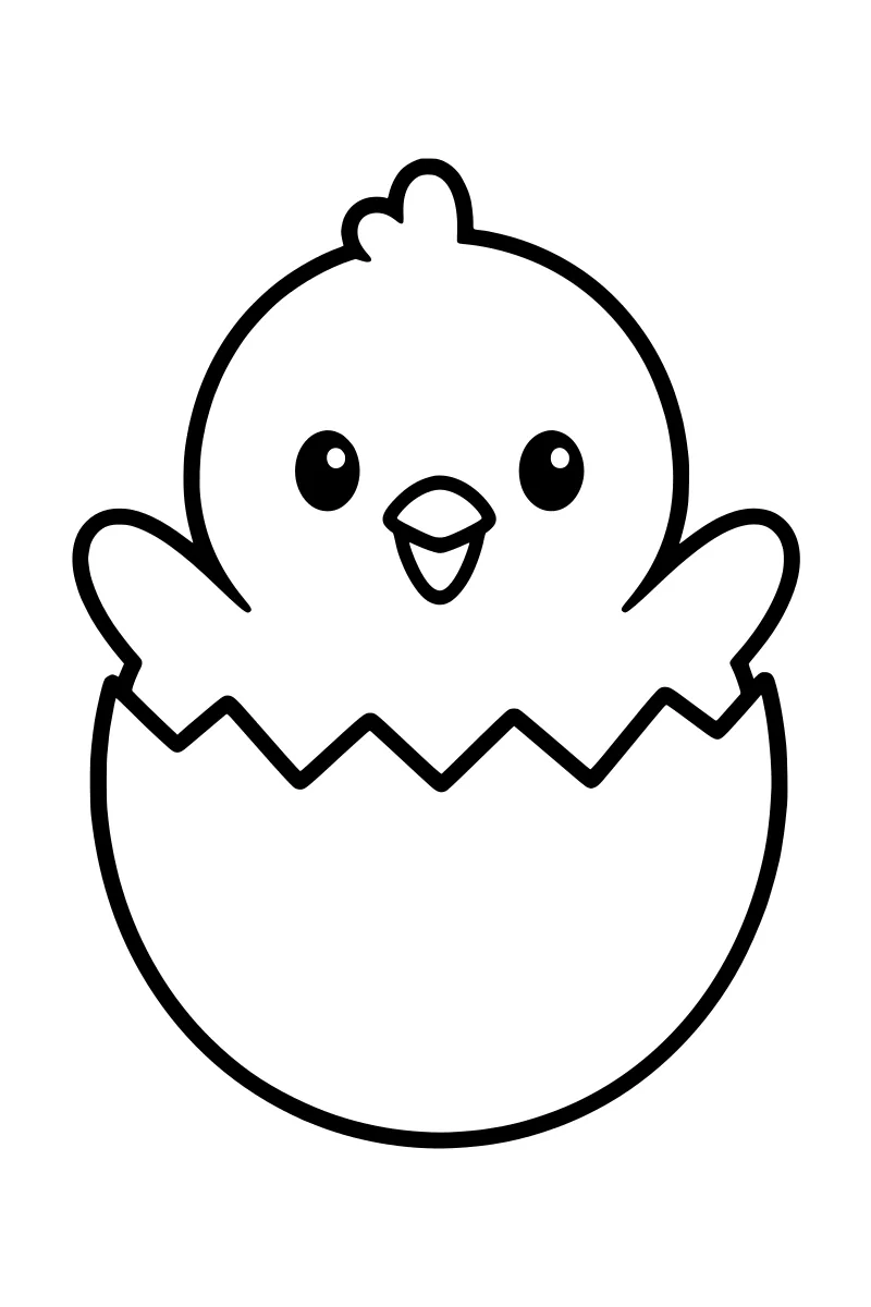 Check Colring Baby Chick Hatching Coloring Page · Coloring123